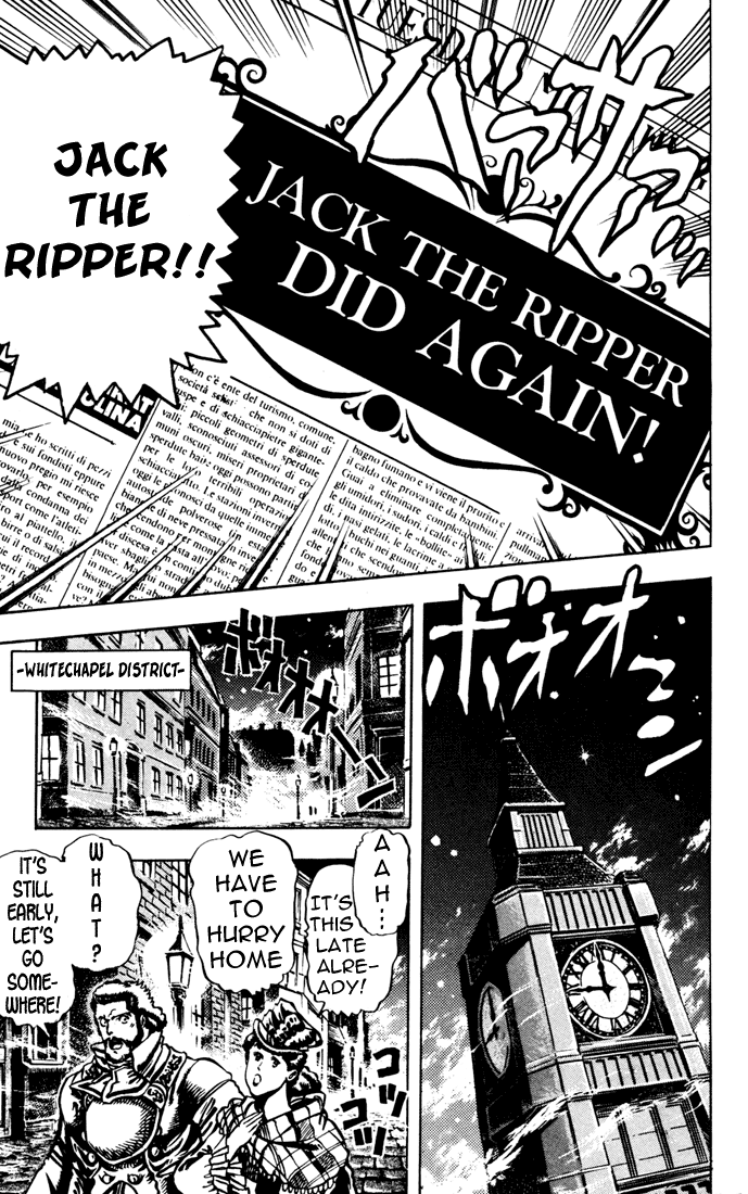 Jojo's Bizarre Adventure Part 1 - Phantom Blood - Vol.3 Chapter 18: Jack The Ripper And Zeppeli The Strange, Part 1