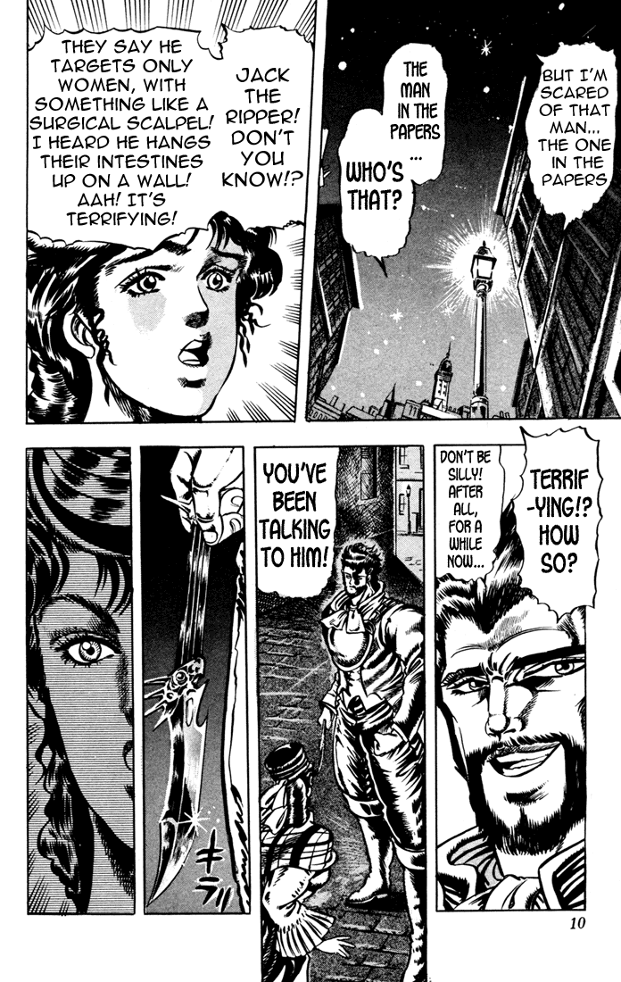 Jojo's Bizarre Adventure Part 1 - Phantom Blood - Vol.3 Chapter 18: Jack The Ripper And Zeppeli The Strange, Part 1