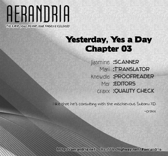 Yesterday, Yes A Day - Vol.1 Chapter 3