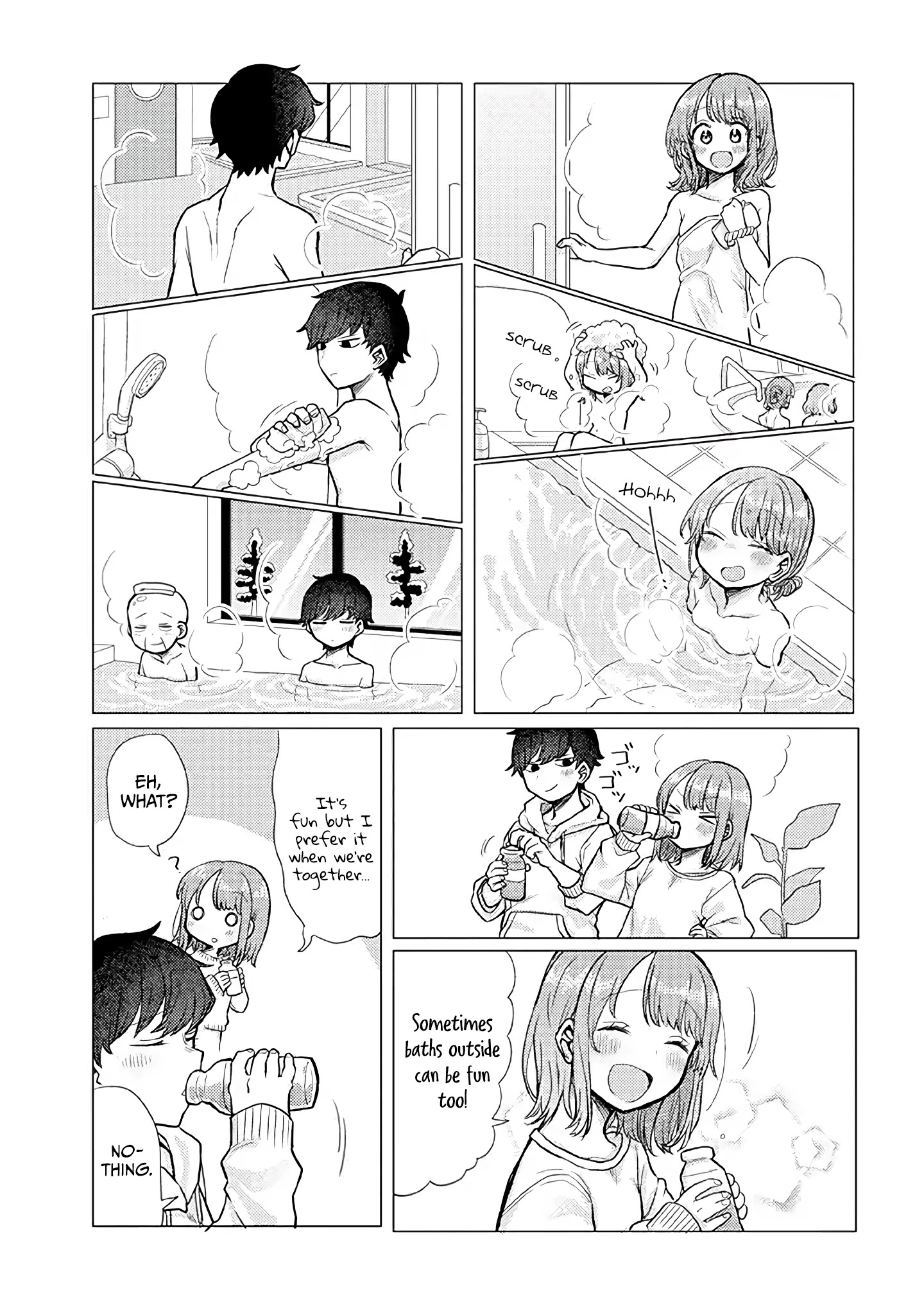 Girlfriend Who Absolutely Doesn’t Want To Take A Bath Vs Boyfriend Who Absolutely Wants Her To Take A Bath - Chapter 24: Super Bathhouse