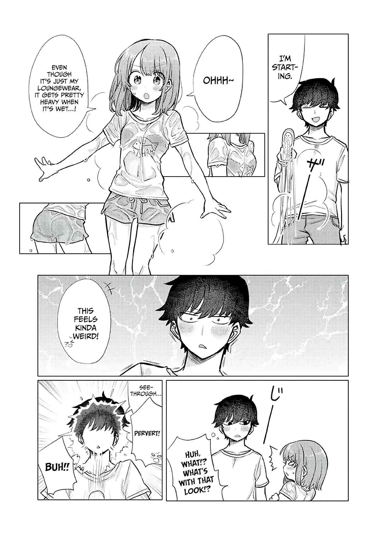 Girlfriend Who Absolutely Doesn’t Want To Take A Bath Vs Boyfriend Who Absolutely Wants Her To Take A Bath - Chapter 28: Clothed Swimming