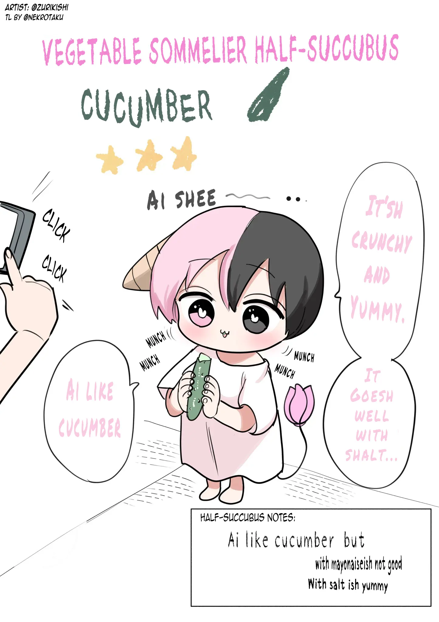 Half Succubus Wo Hirotta - Chapter 142.5: Cucumber Review