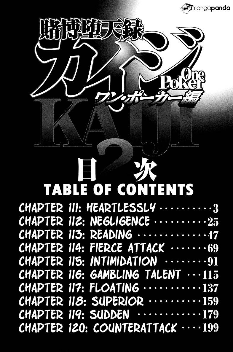 Tobaku Datenroku Kaiji: Kazuyahen - Chapter 111