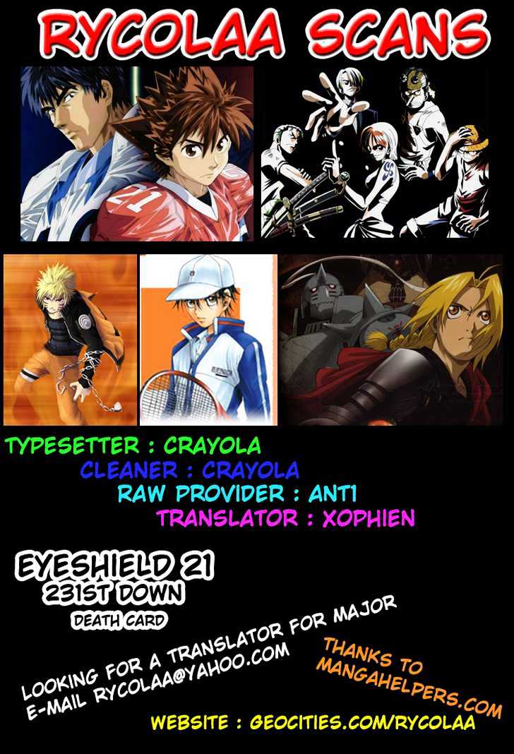 Eyeshield 21 - Chapter 231 : Death Card