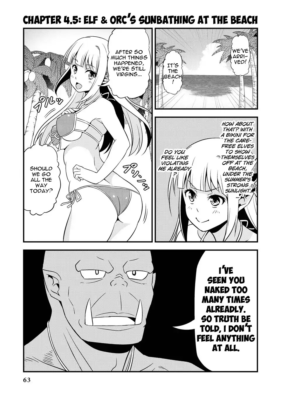 Hentai Elf To Majime Orc - Chapter 4.5: Elf & Orc's Sunbathing At The Beach