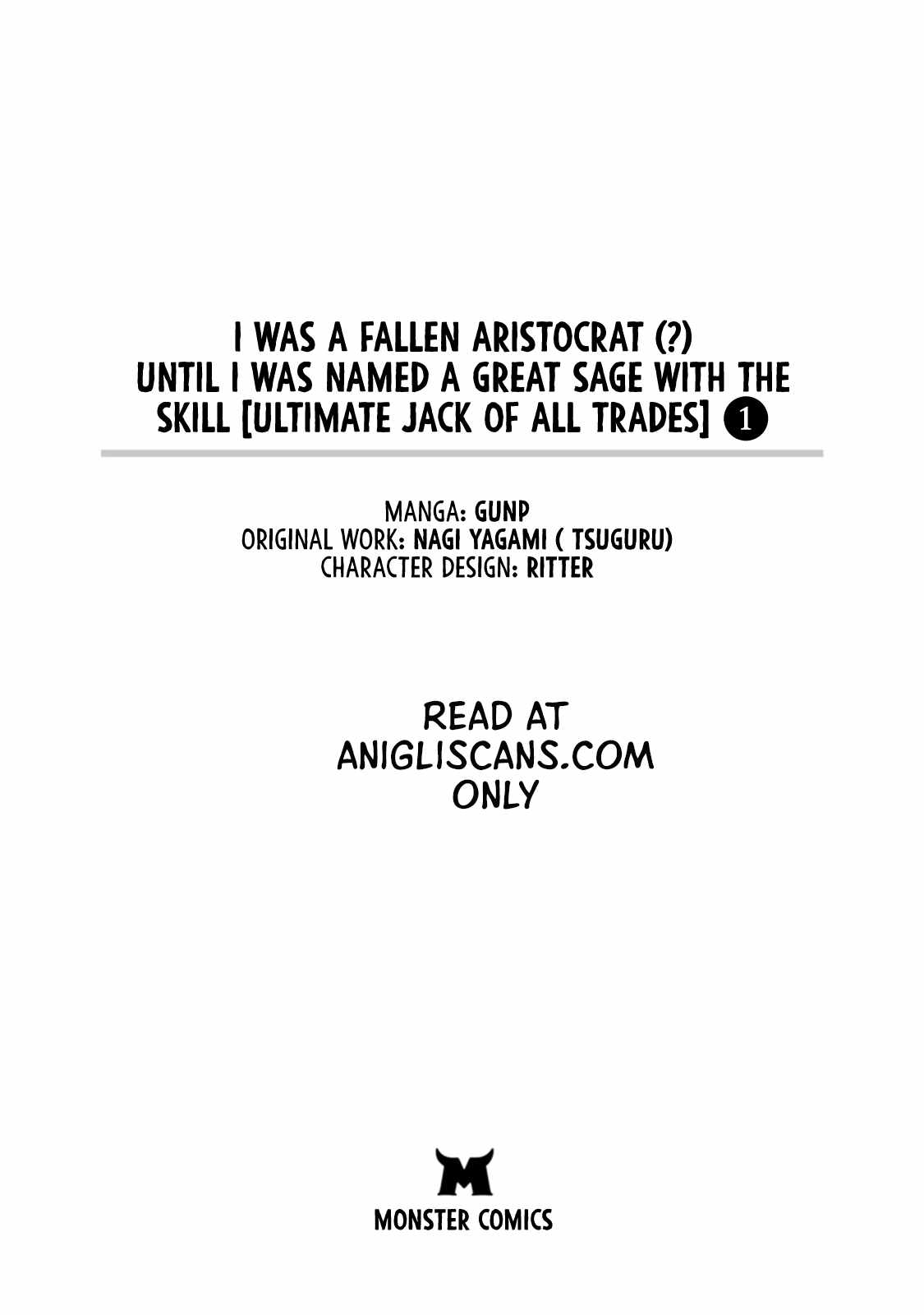 Until I, A Fallen Nobleman, Was Called The Great Sage With My Failure Skill “Super Jack-Of-All-Trades” - Chapter 1