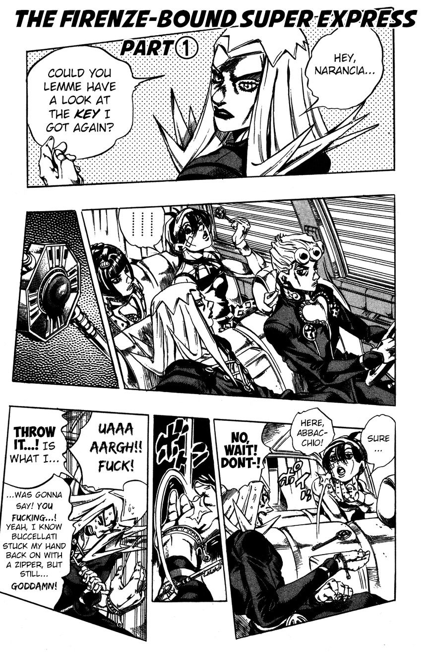 Jojo's Bizarre Adventure - Vol.52 Chapter 486 : The Firenze-Bound Super Express - Part 1