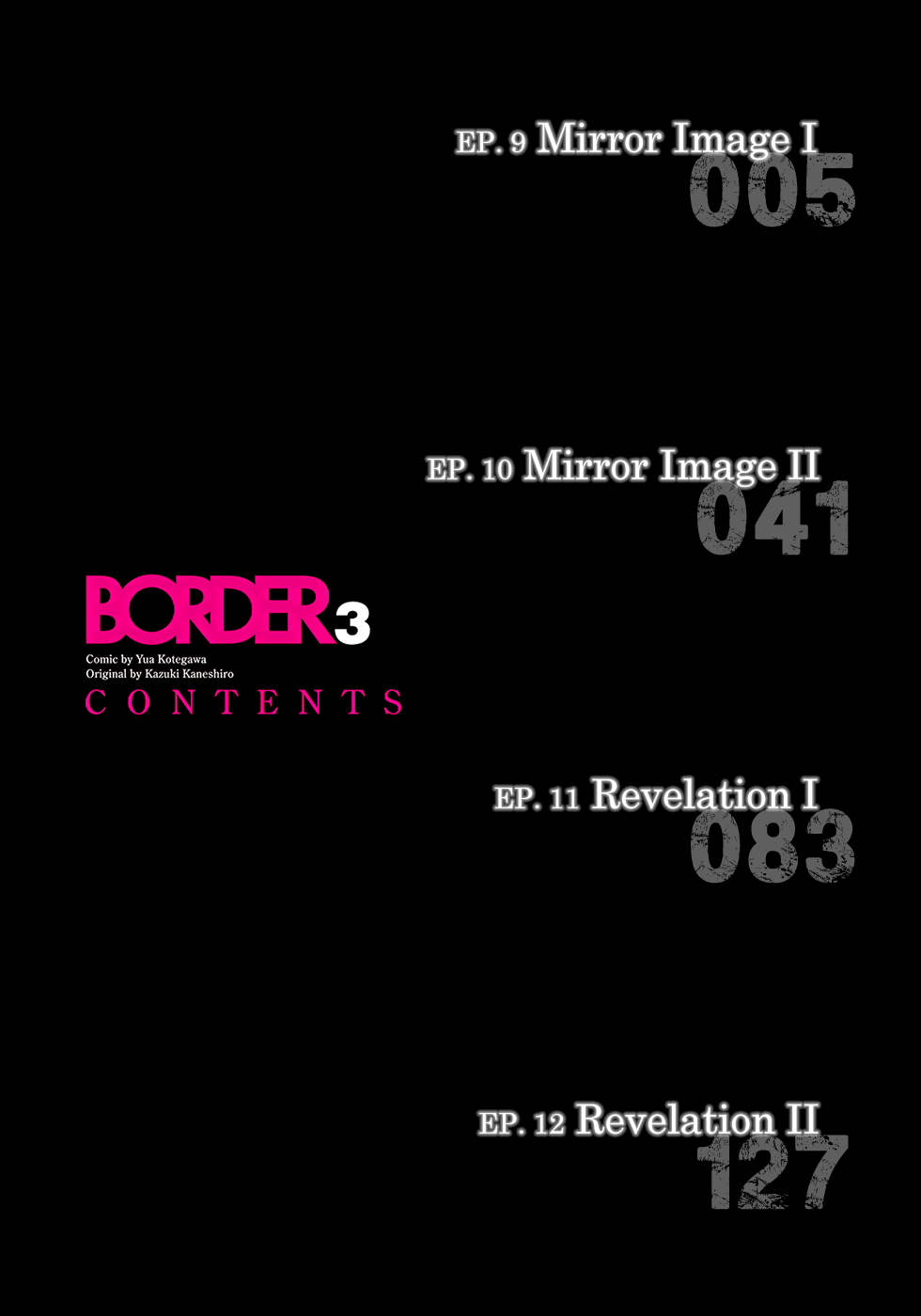 Border (Kotegawa Yua) - Vol.3 Chapter 9 : Mirror Image I