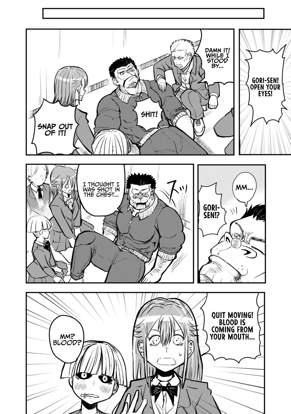 A Manga About The Kind Of Pe Teacher Who Dies At The Start Of A School Horror Movie - Chapter 51: The Type Of Pe Teacher To Think He Has Been Shot, But Was Saved By Something He's Wearing