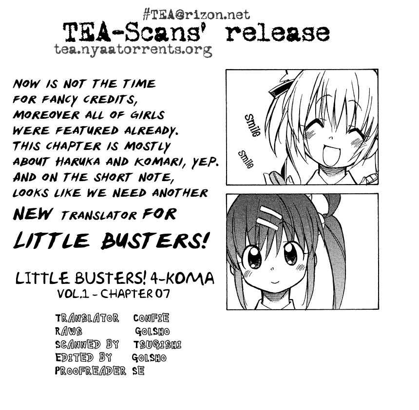 Little Busters! The 4-Koma - Chapter 7 : Komari Comes Forward To Help