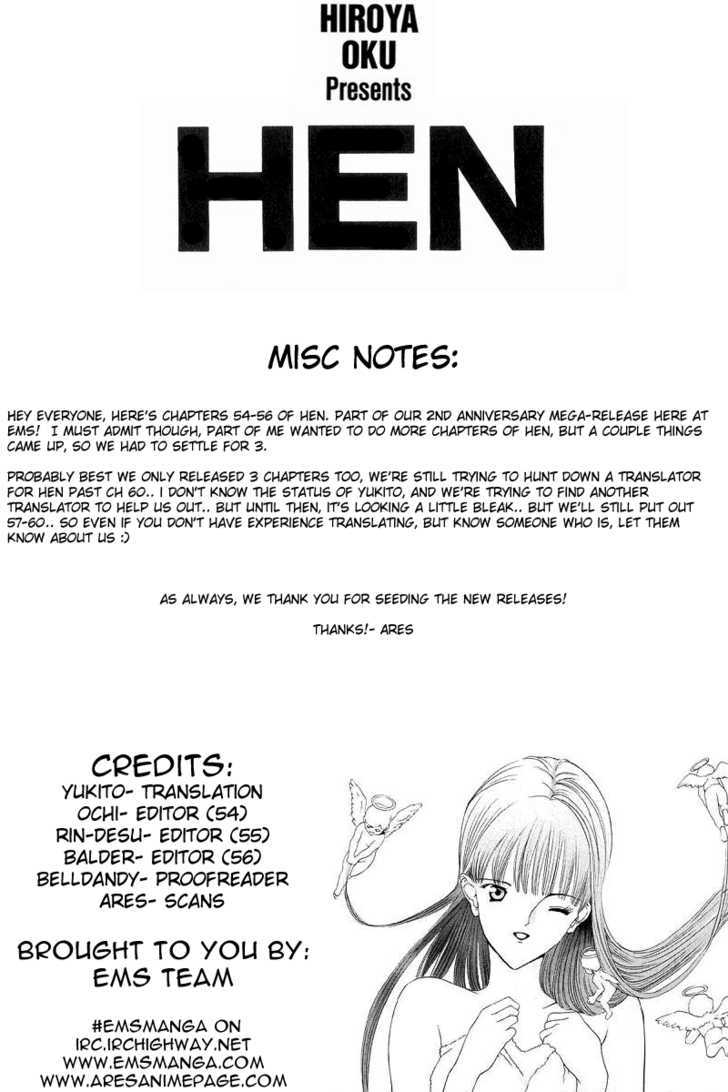 Hen - Vol.5 Chapter 54 : 54 Getting Troubled  55 Yoshida's Guts  56 Yoshida's Family