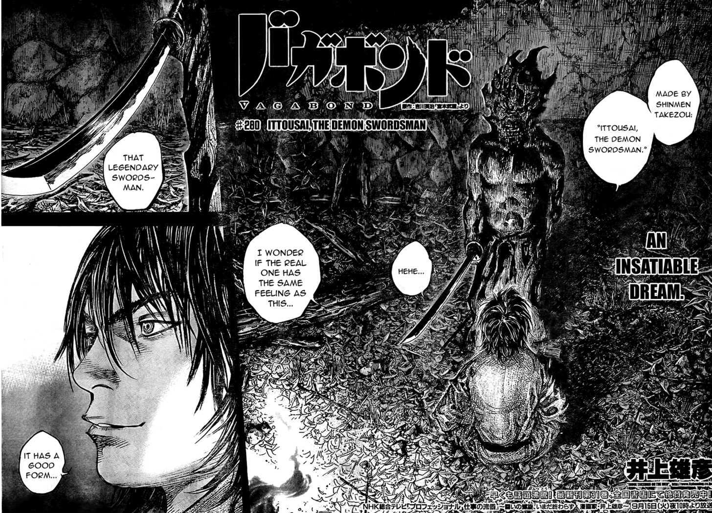 Vagabond - Vol.32 Chapter 280 : Ittousai, The Demon Swordsman