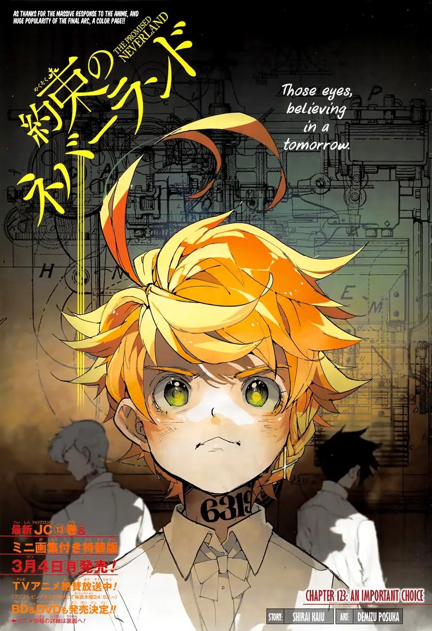 Yakusoku No Neverland - Chapter 123: An Important Choice