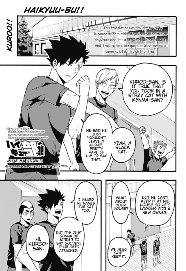 Haikyuu-Bu!! - Chapter 52: Kuro The Kitten