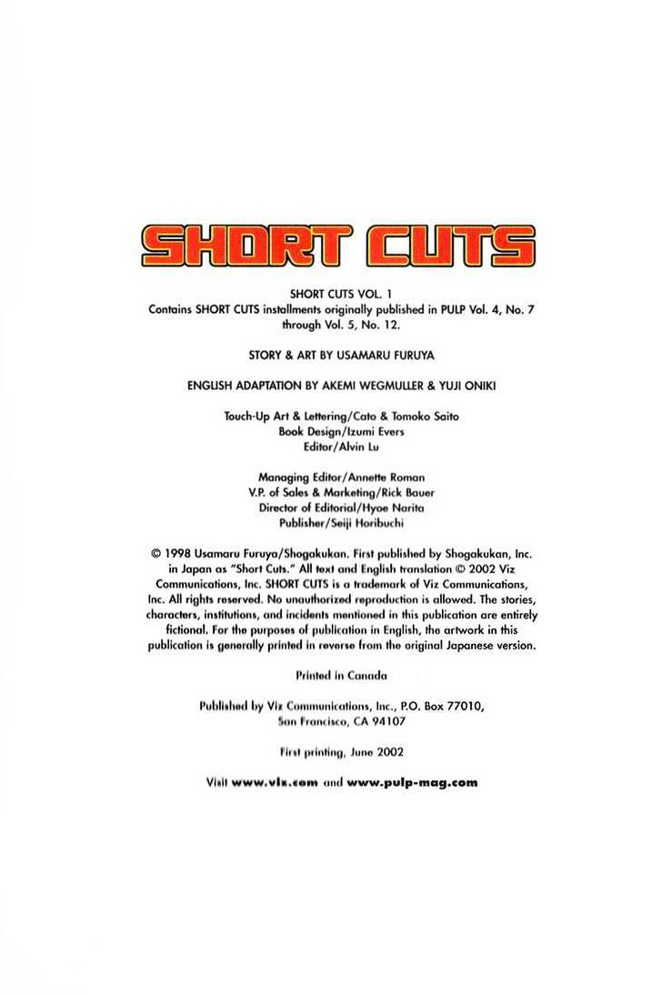 Short Cuts - Vol.1 Chapter 1