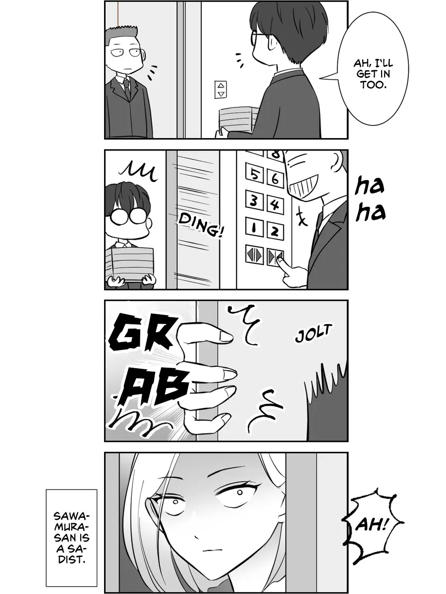 Megane-Kun O Suki Sugiru Do S No Sawamura-San - Chapter 4: Sawamura-San Protects With Her Glare 2 ※This Time With Hands