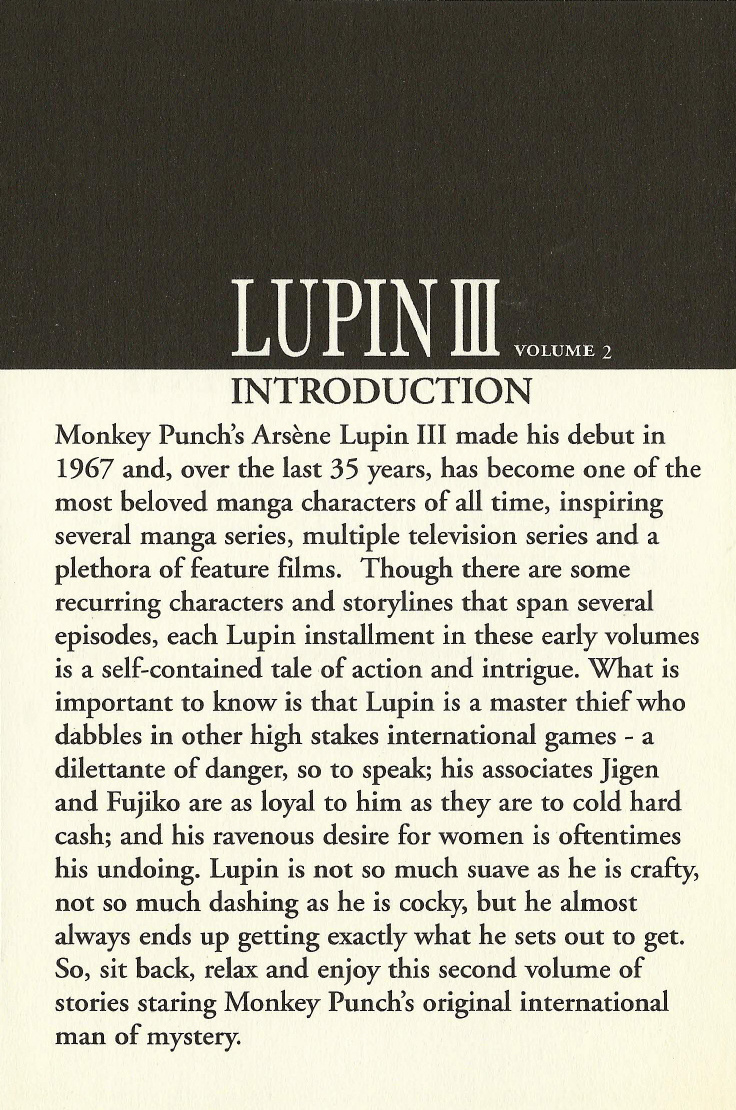 Lupin Iii - Vol.2 Chapter 10: Educating Lupin