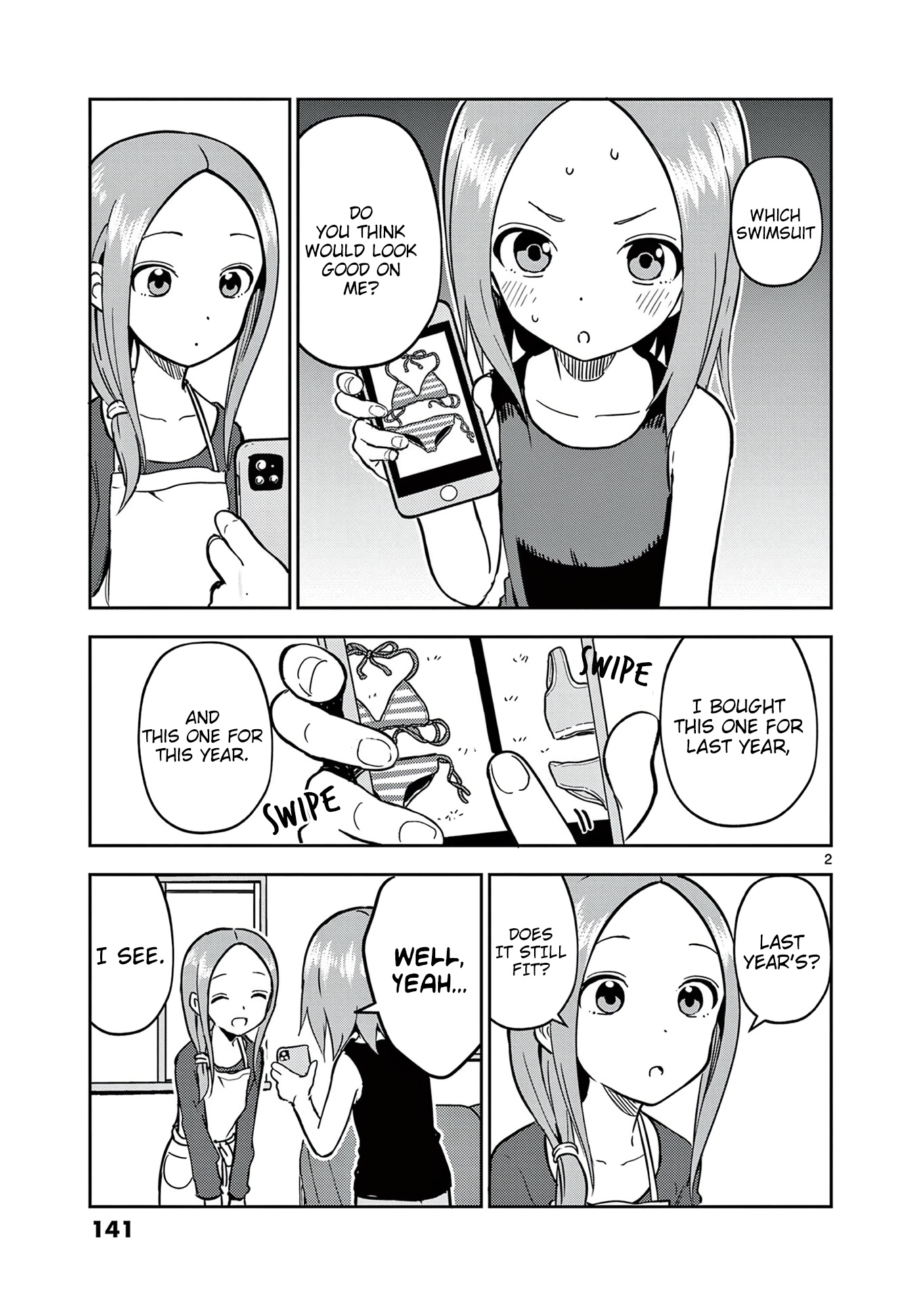 Karakai Jouzu No (Moto) Takagi-San - Chapter 166.5