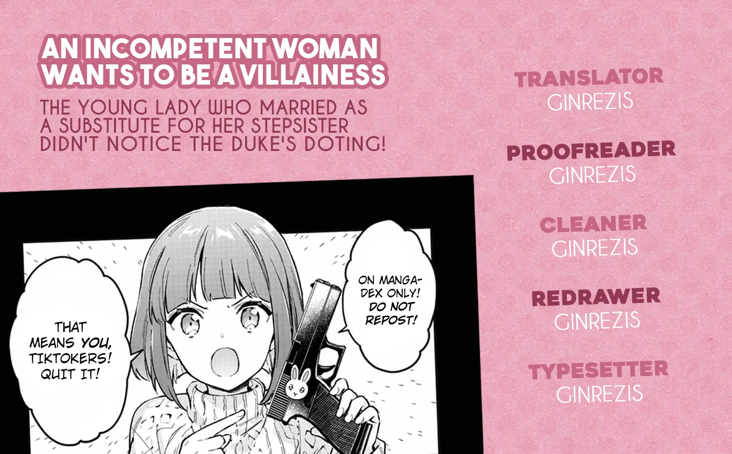 An Incompetent Woman Wants To Be A Villainess ~The Young Lady Who Married As A Substitute For Her Stepsister Didn't Notice The Duke's Doting~ - Vol.3 Chapter 13: The Villainess's Conspiracy