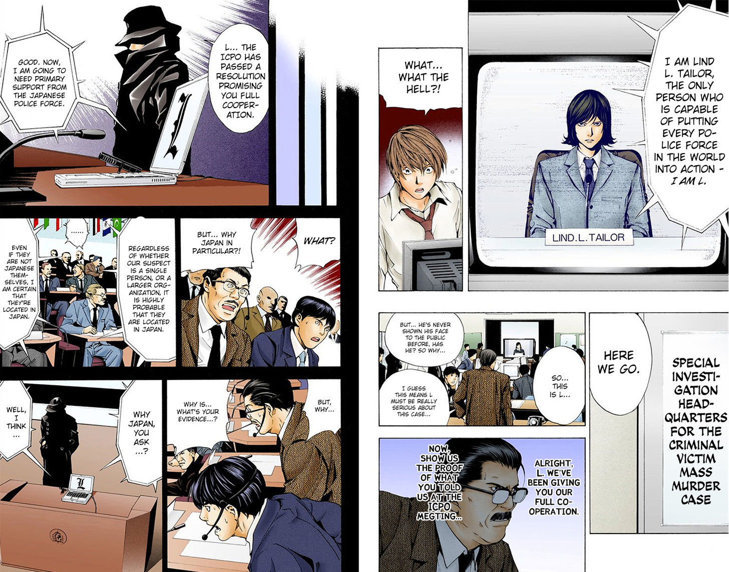 Death Note - Another Note - Los Angeles Bb Renzoku Satsujin Jiken (Novel) - Vol.1 Chapter 2 : L (Official Color Scans)