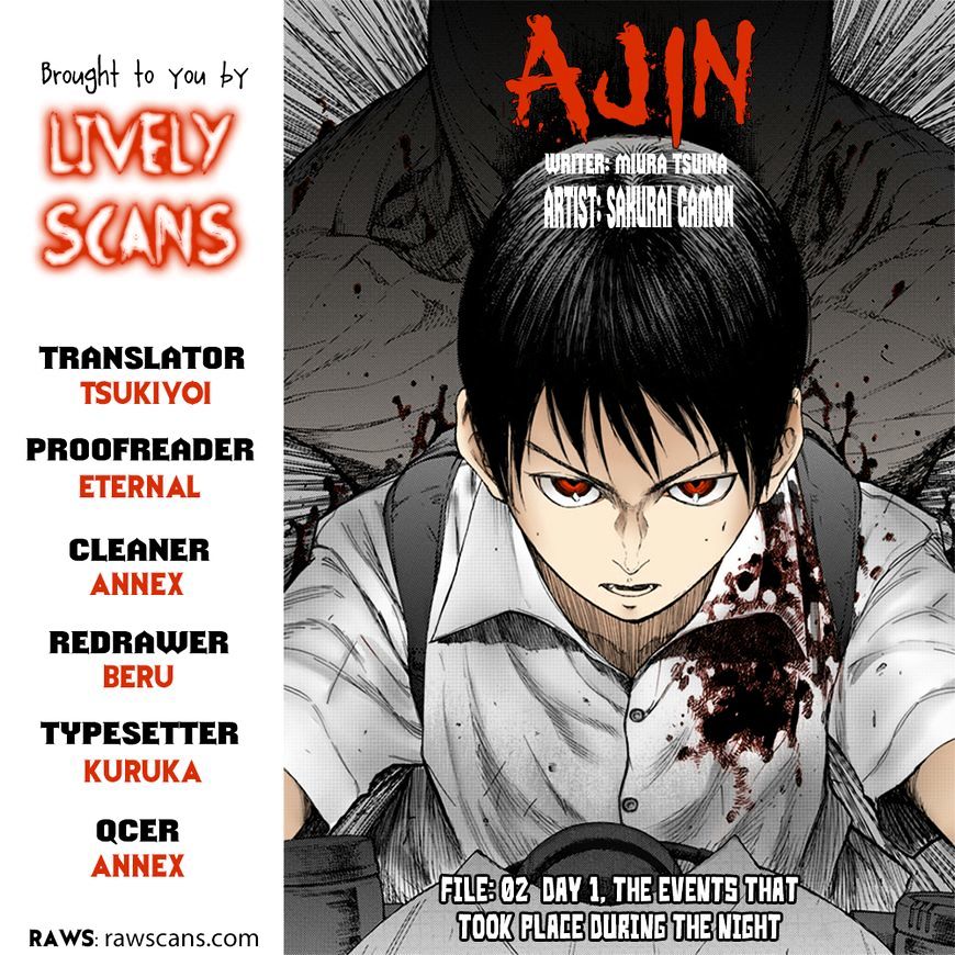 Ajin - Chapter 2 : File: 02: Day 1, The Events That Took Place During The Night