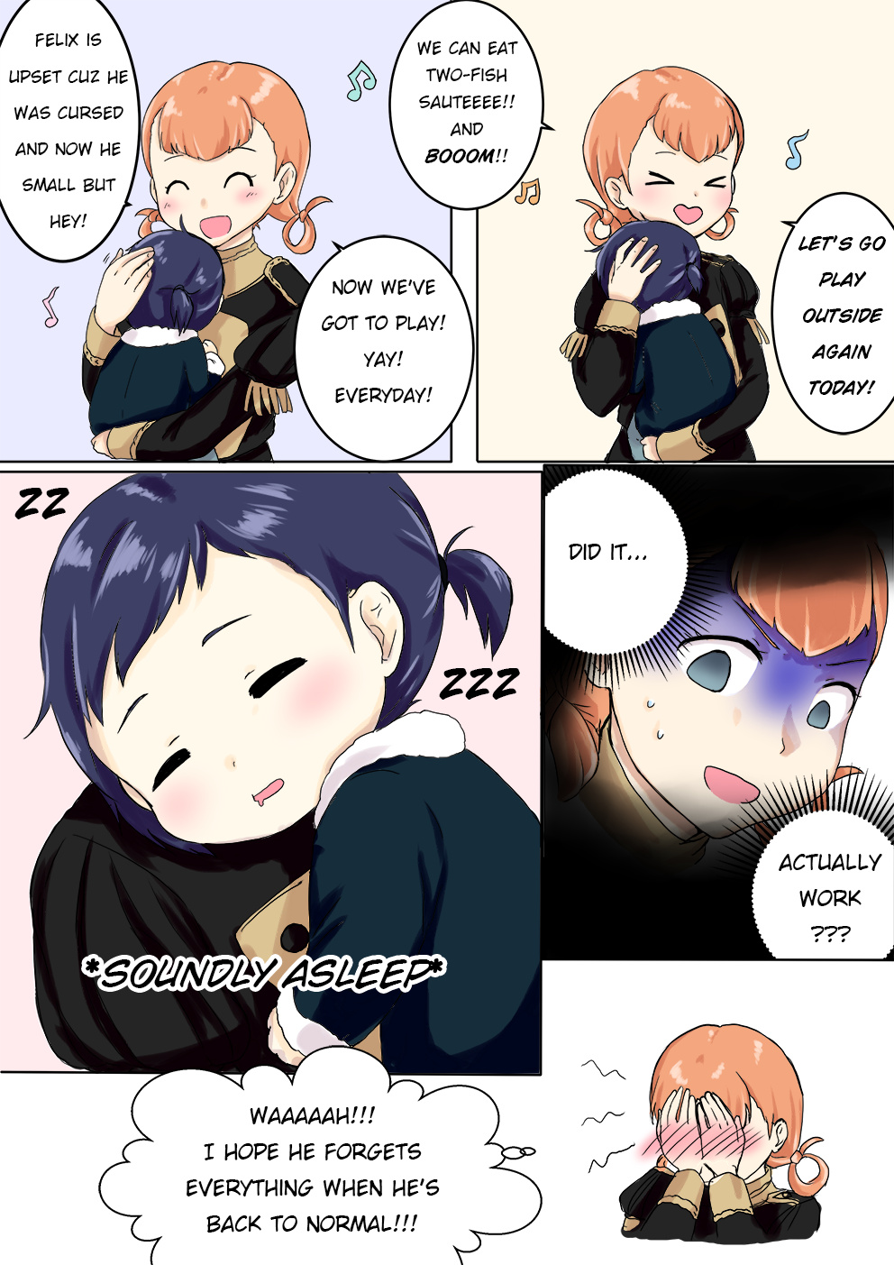 Fire Emblem Tree Houses (Doujinshi) - Vol.3 Chapter 43: [Extra] Small Felix 2 - Magical Singing