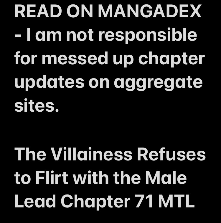 The Villainess Refuses To Flirt With The Male Lead - Chapter 71