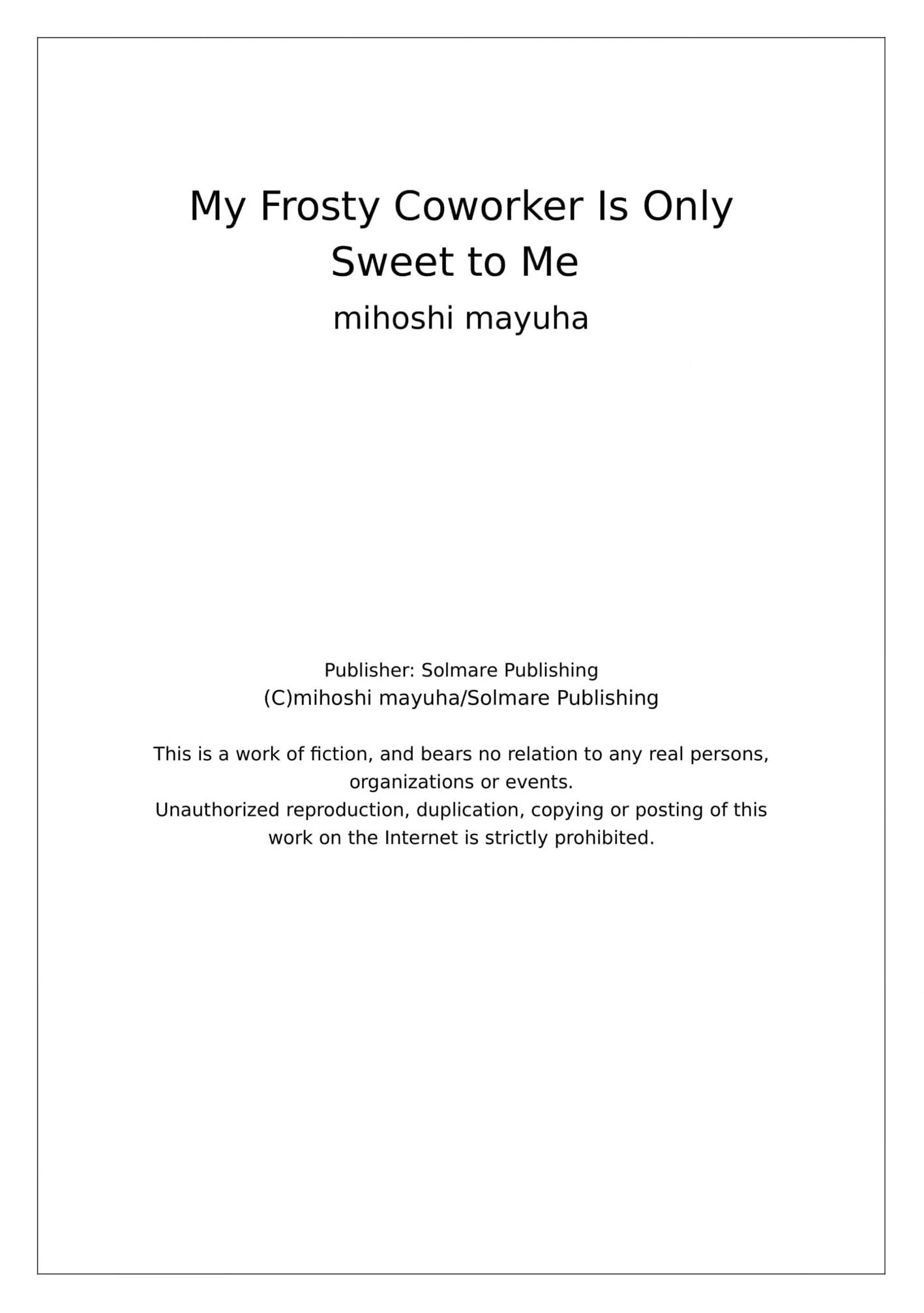 My Frosty Coworker Is Only Sweet To Me - Chapter 4