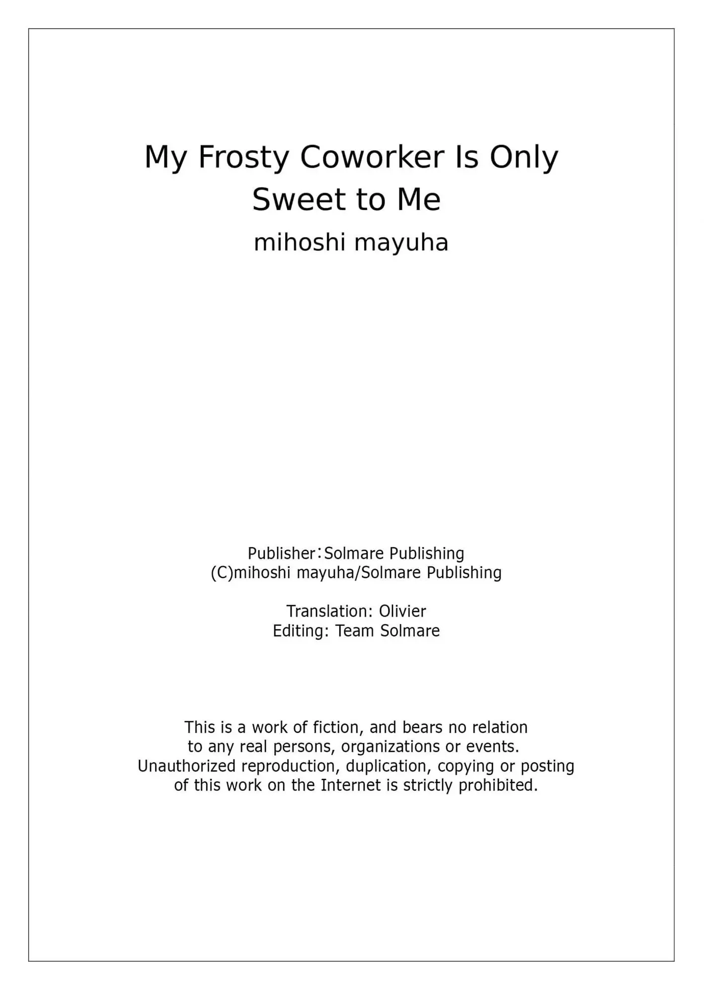 My Frosty Coworker Is Only Sweet To Me - Chapter 10