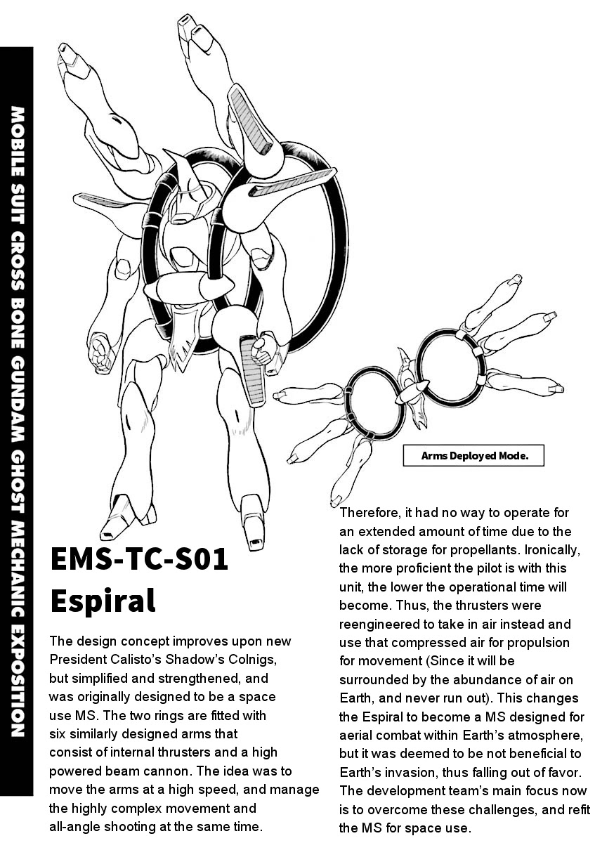 Kidou Senshi Crossbone Gundam Ghost - Chapter 23.5: Volume 5 Mechanical Notes