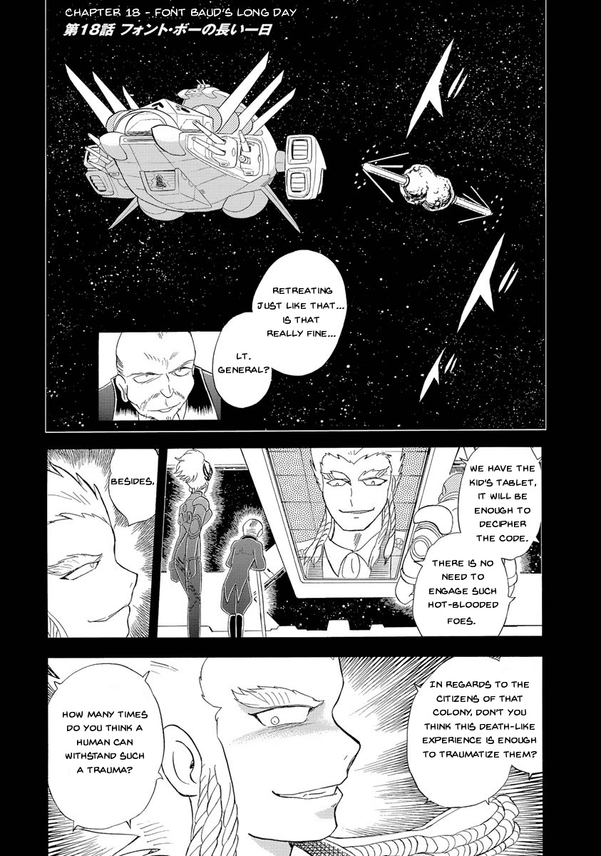 Kidou Senshi Crossbone Gundam Ghost - Vol.4 Chapter 18: Font Baud's Long Day