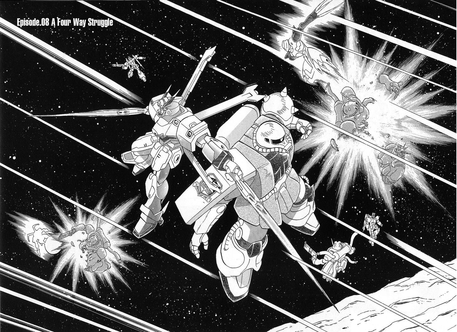 Kidou Senshi Crossbone Gundam Ghost - Vol.2 Chapter 8 : A Four-Way Struggle