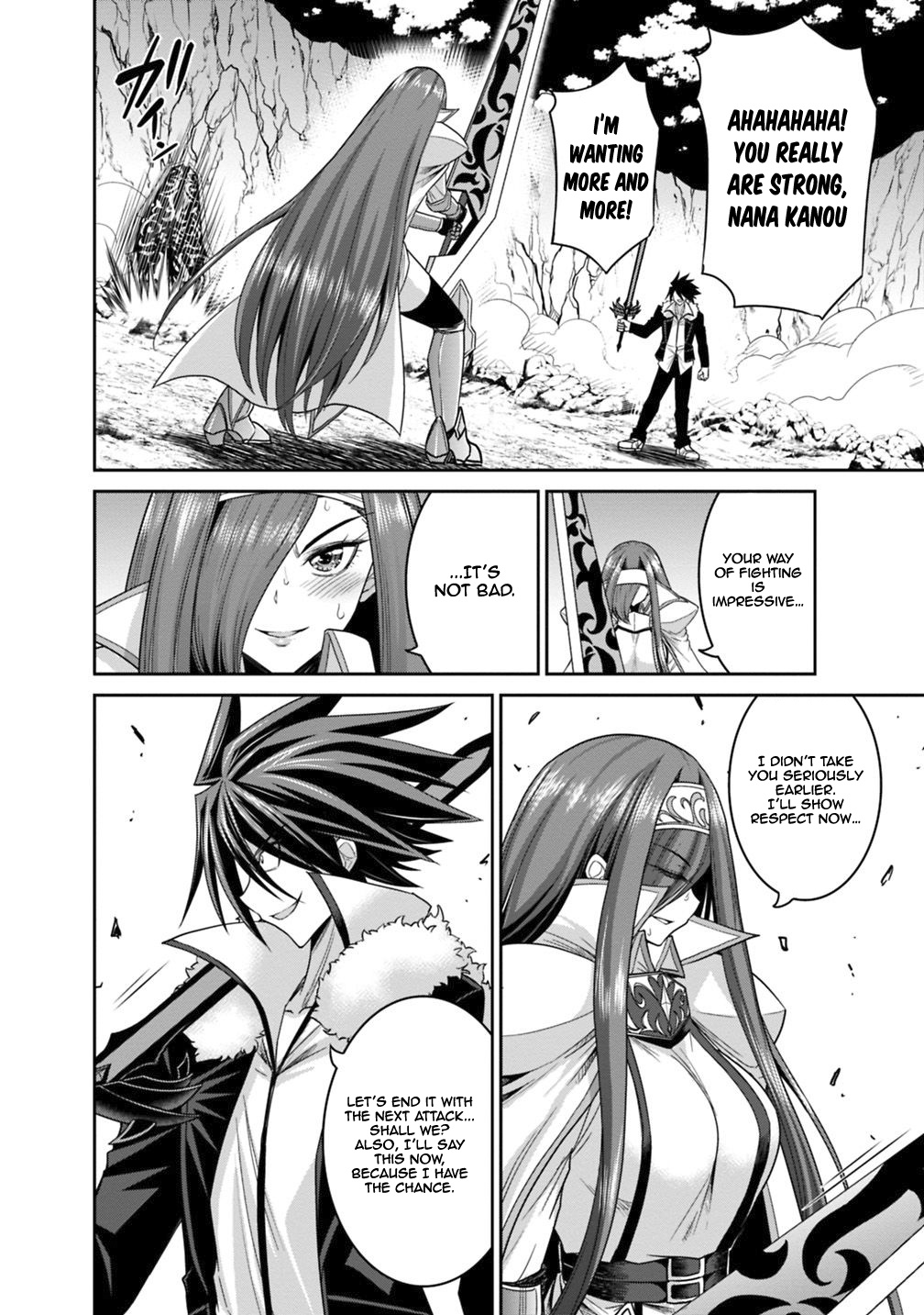 Kujibiki Tokushou Musou Harem-Ken - Chapter 14.2: Clash!! Beautiful Swordswoman Vs The 777-Fold Man! Part Ii