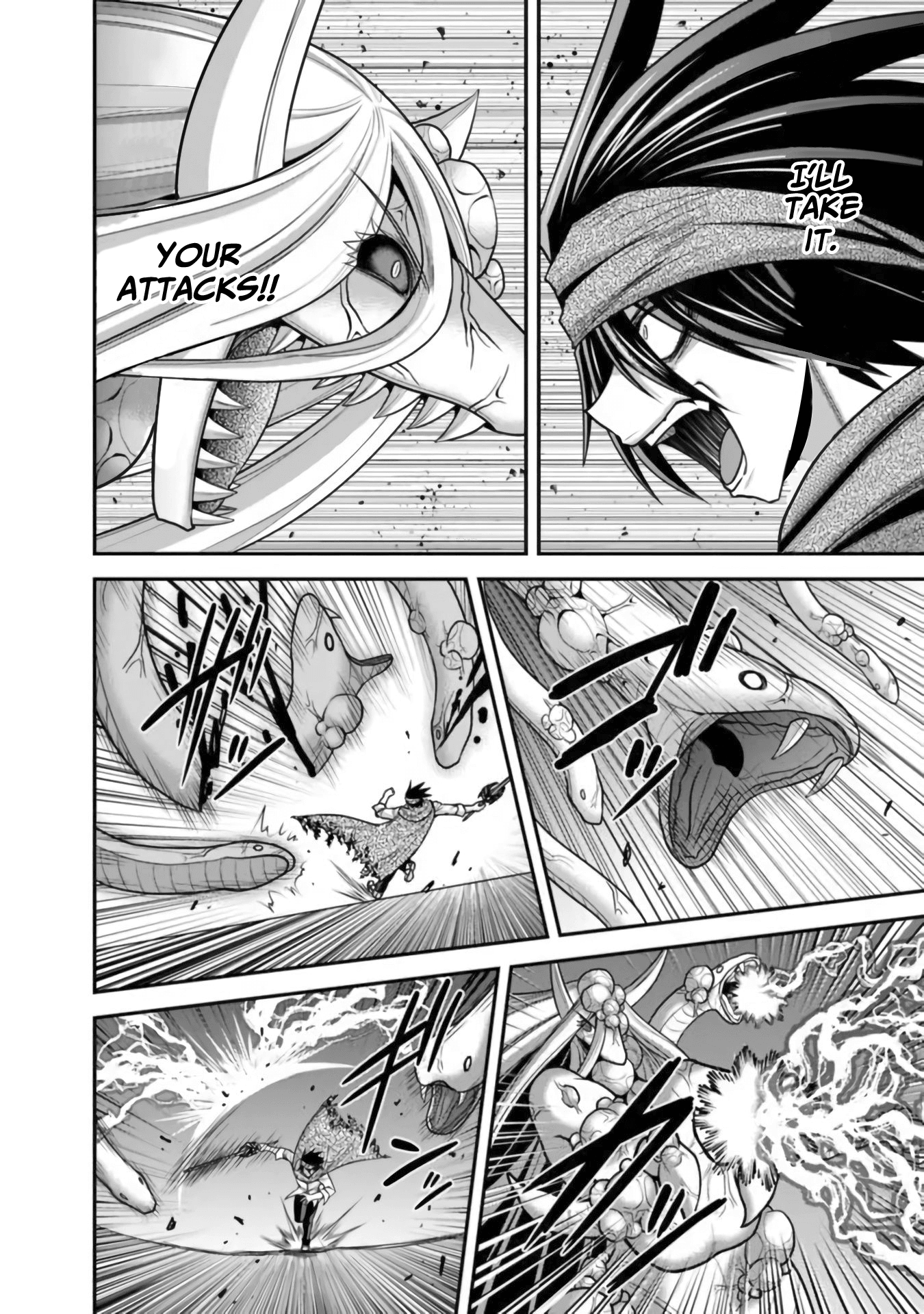 Kujibiki Tokushou Musou Harem-Ken - Chapter 35: Mysterious Power! A Double Slash And A Purifying Spell!