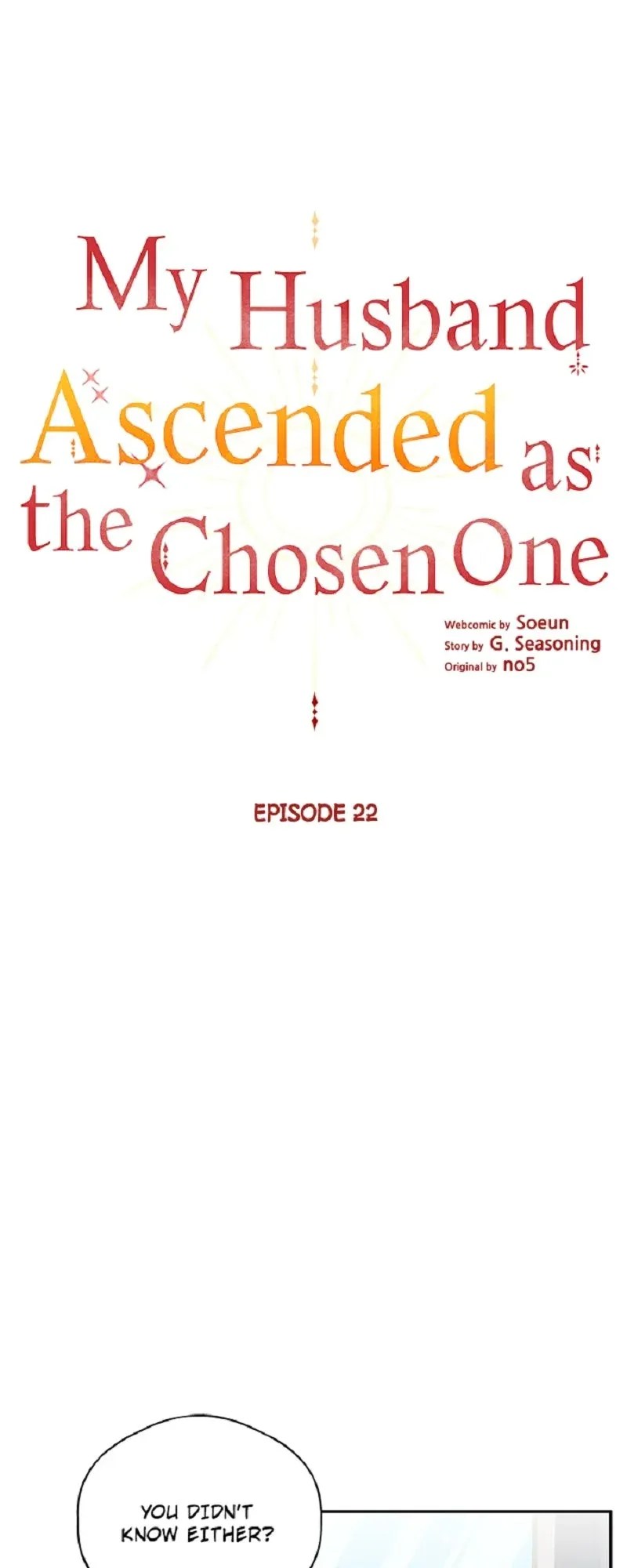 My Husband Ascended As The Chosen One - Chapter 22