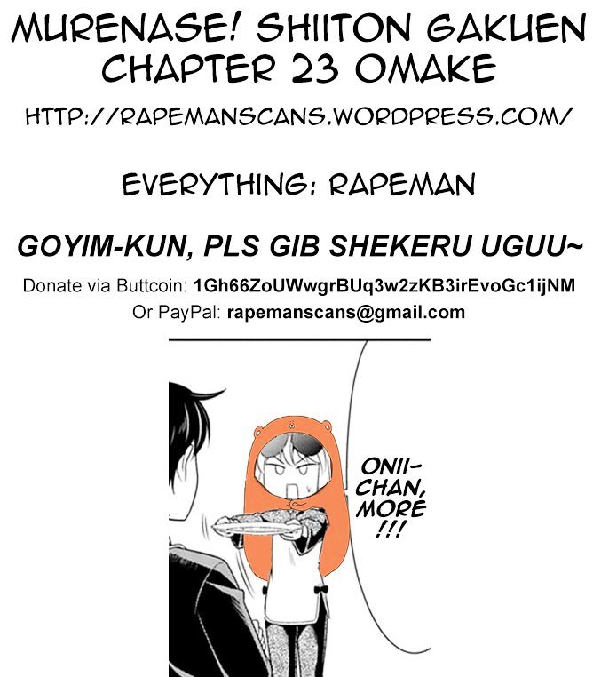 Murenase! Shiiton Gakuen - Chapter 23.1 Omake: It Was A Difficult Decision...