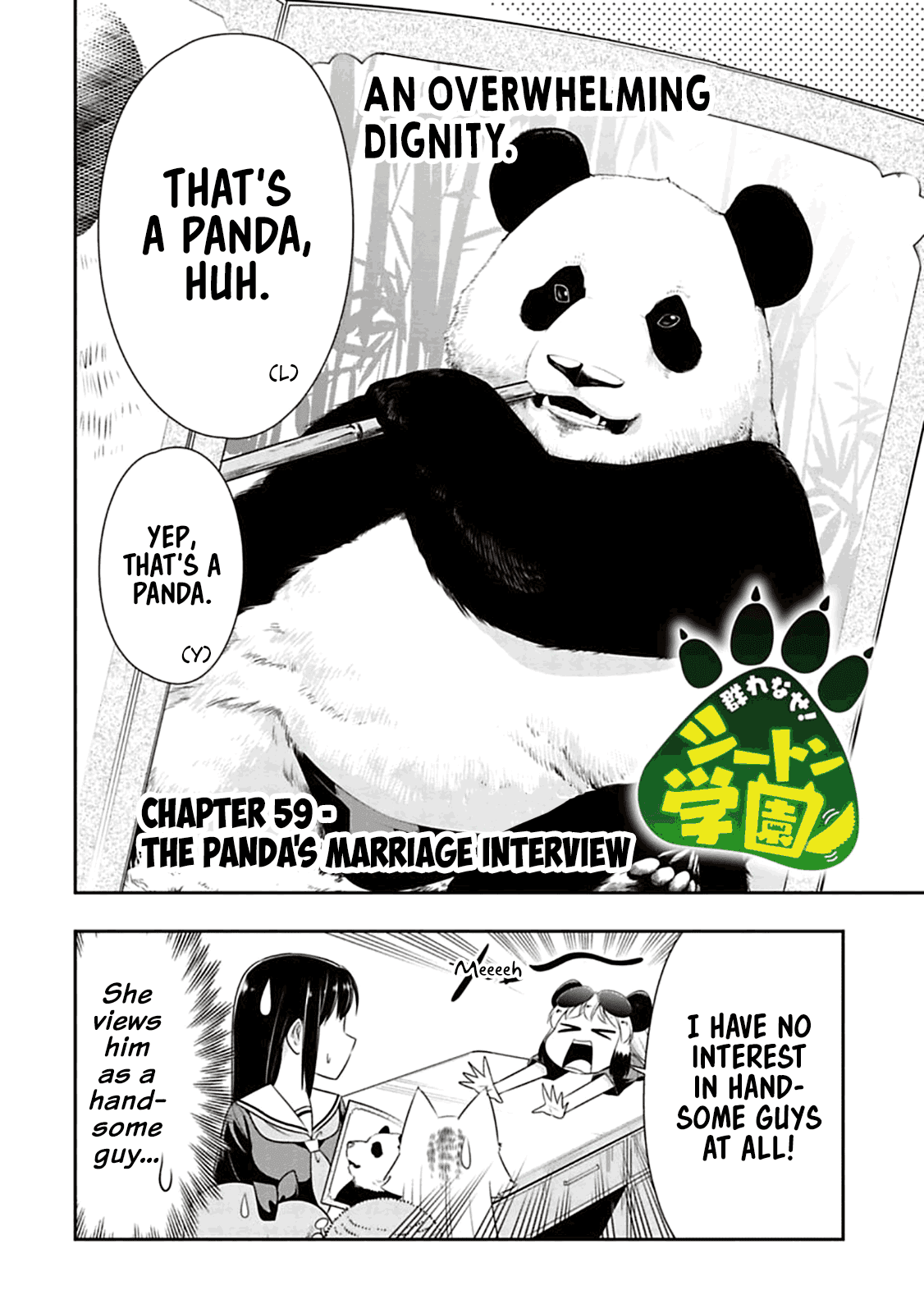 Murenase! Shiiton Gakuen - Chapter 59: The Panda S Marriage Interview