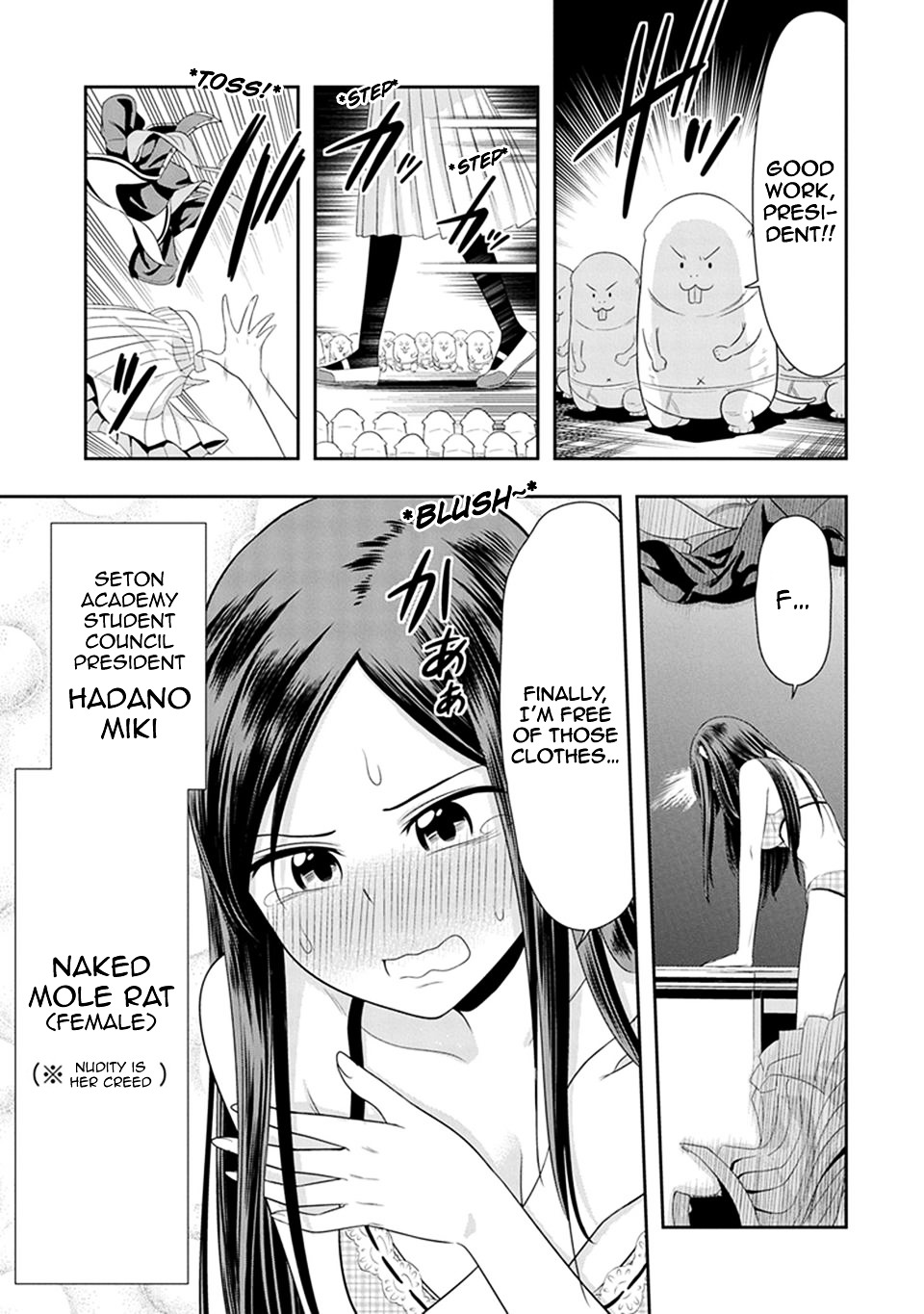 Murenase! Shiiton Gakuen - Chapter 13 : Underground Student Council President, Hadano Miki!!