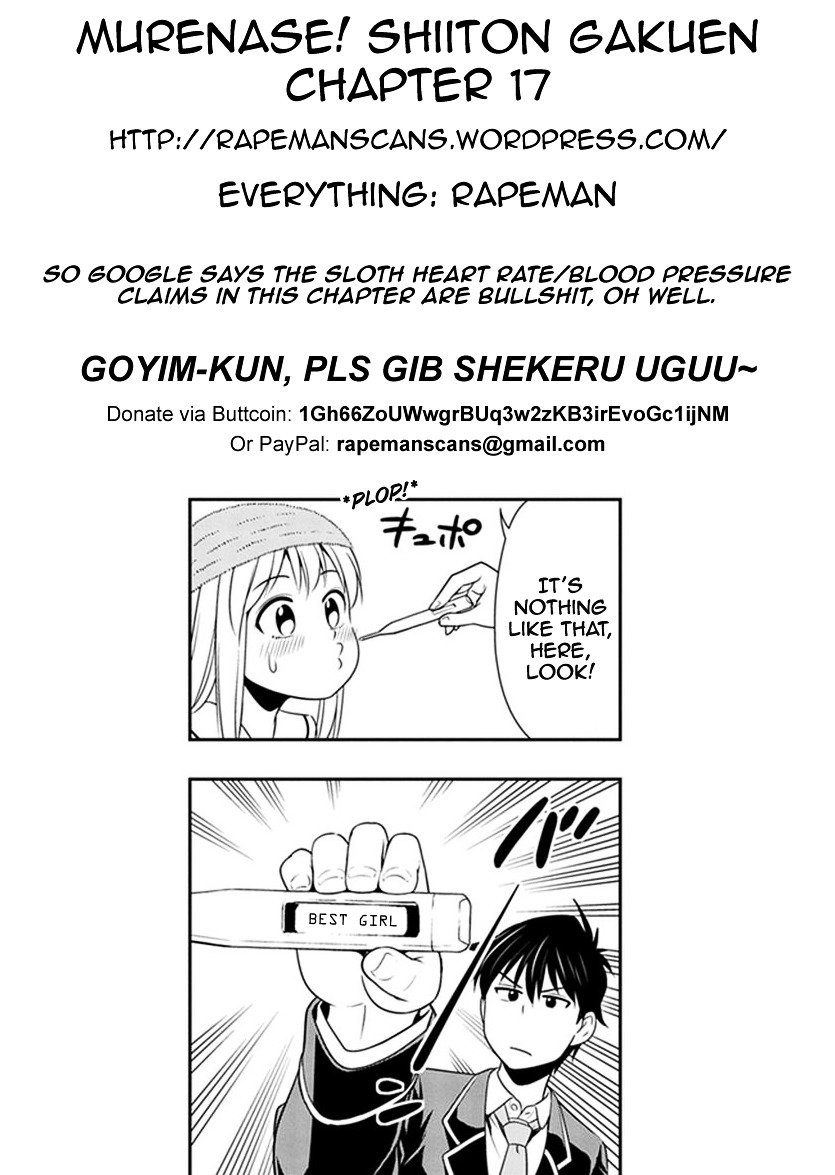 Murenase! Shiiton Gakuen - Chapter 17 : Miyubi Isn T Dying!?