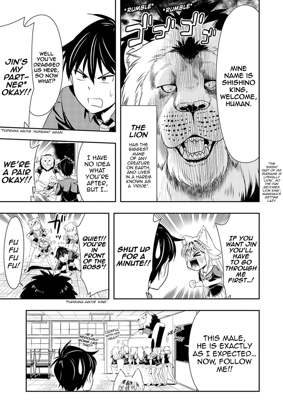 Murenase! Shiiton Gakuen - Chapter 12 : The Lion’s Going On About His Hair Again