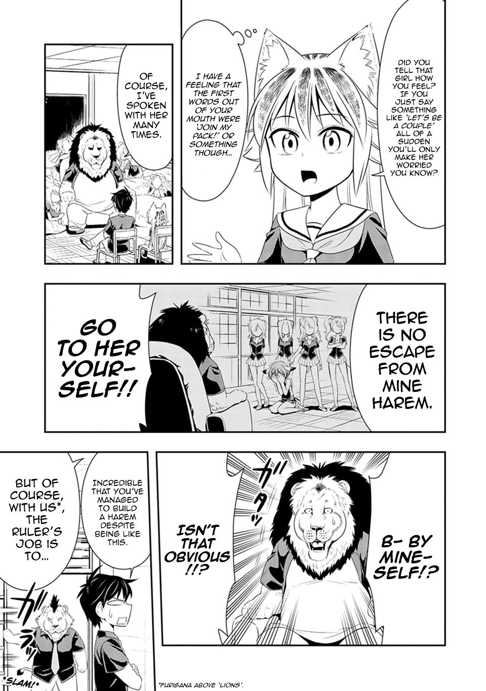 Murenase! Shiiton Gakuen - Chapter 12 : The Lion’s Going On About His Hair Again