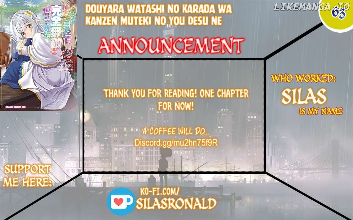 Douyara Watashi No Karada Wa Kanzen Muteki No You Desu Ne - Chapter 63