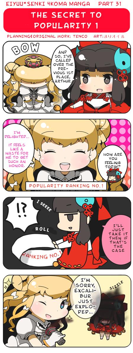 Eiyuu*Senki 4Koma Manga - Chapter 31: The Secret To Popularity 1