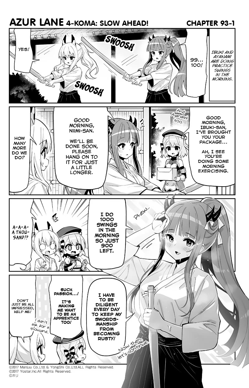 Azur Lane 4-Koma: Slow Ahead - Chapter 93