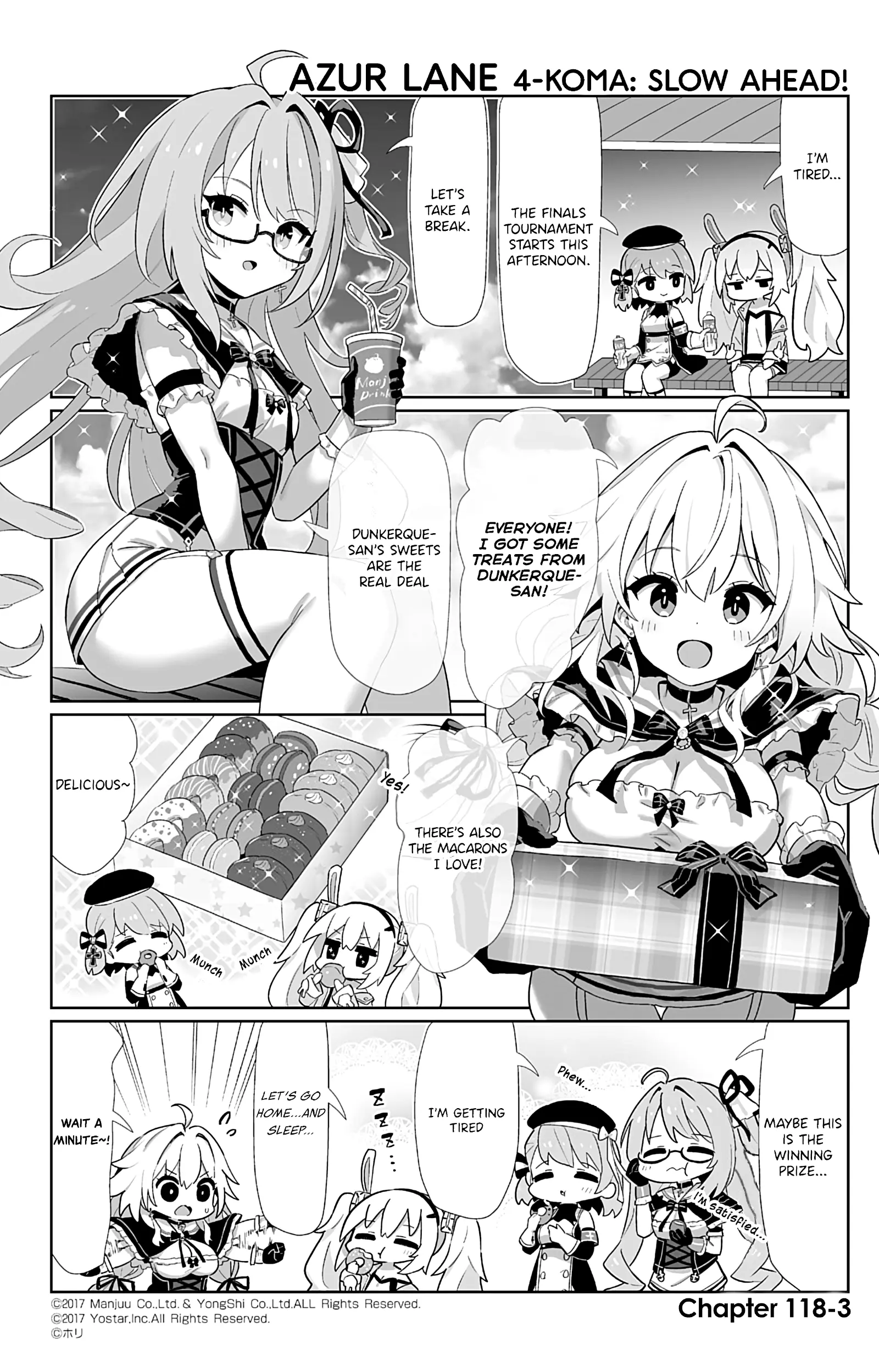 Azur Lane 4-Koma: Slow Ahead - Chapter 118: Le Opiniâtre & Le Téméraire