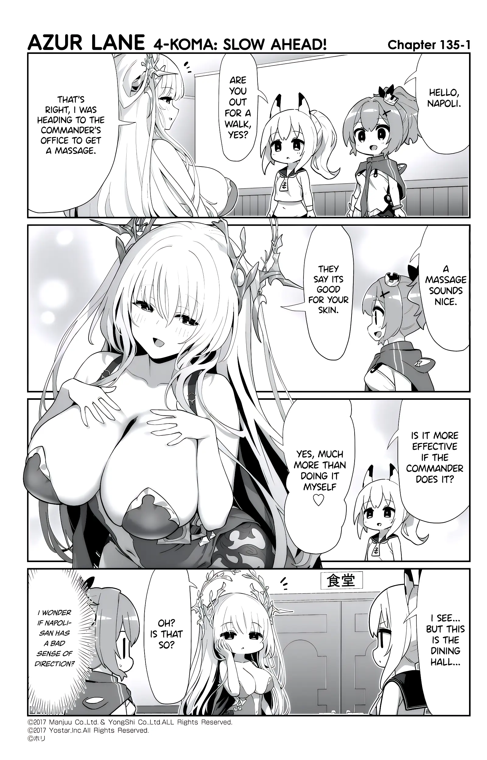 Azur Lane 4-Koma: Slow Ahead - Chapter 135: Napoli