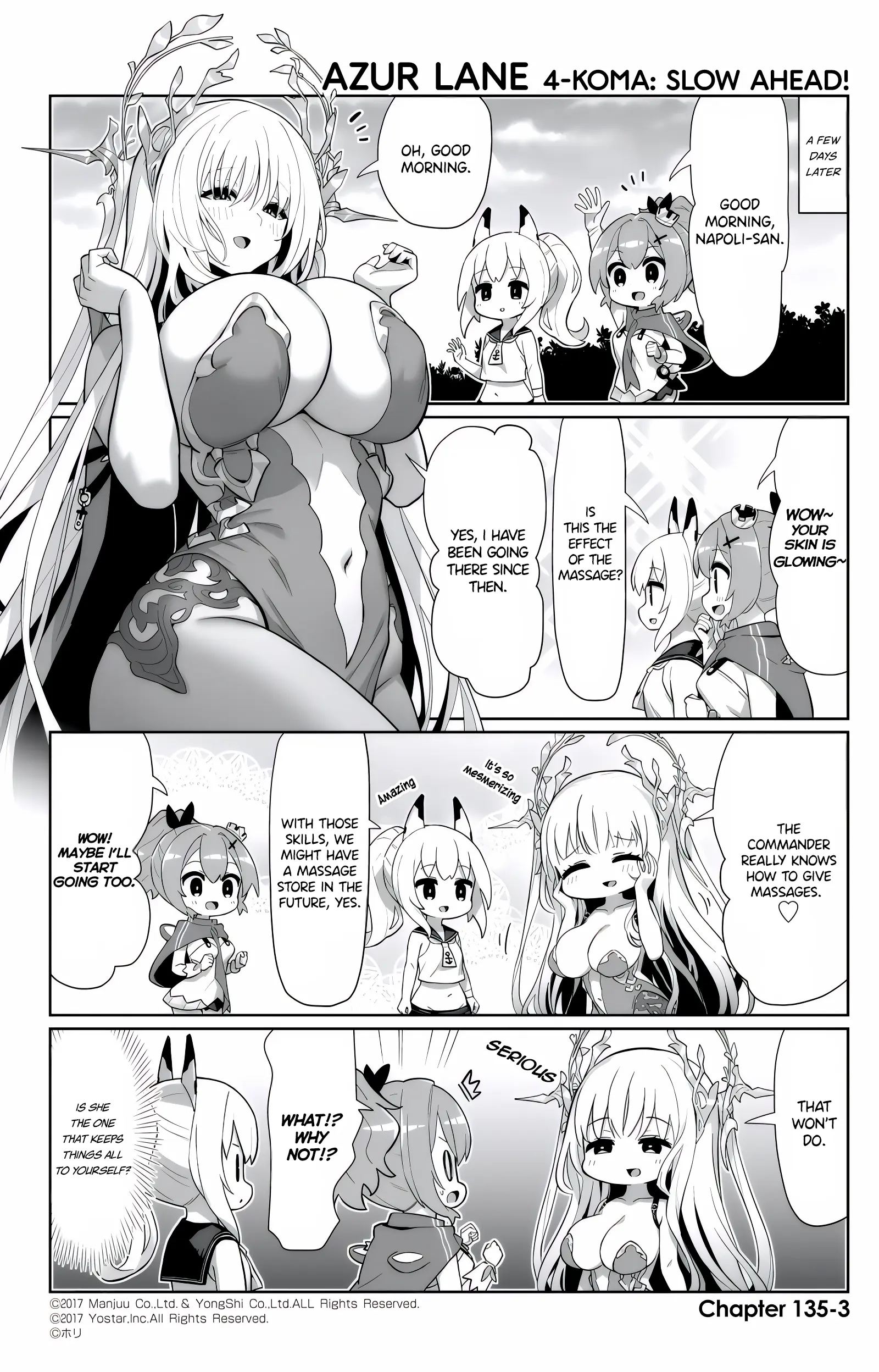 Azur Lane 4-Koma: Slow Ahead - Chapter 135: Napoli