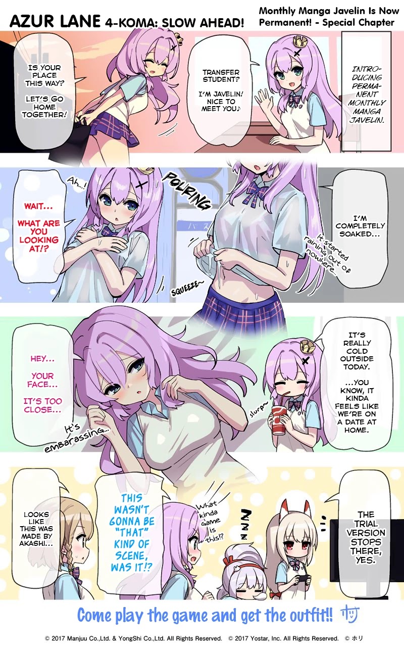 Azur Lane 4-Koma: Slow Ahead - Chapter 86.5: Monthly Manga Javelin Is Now Permanent!