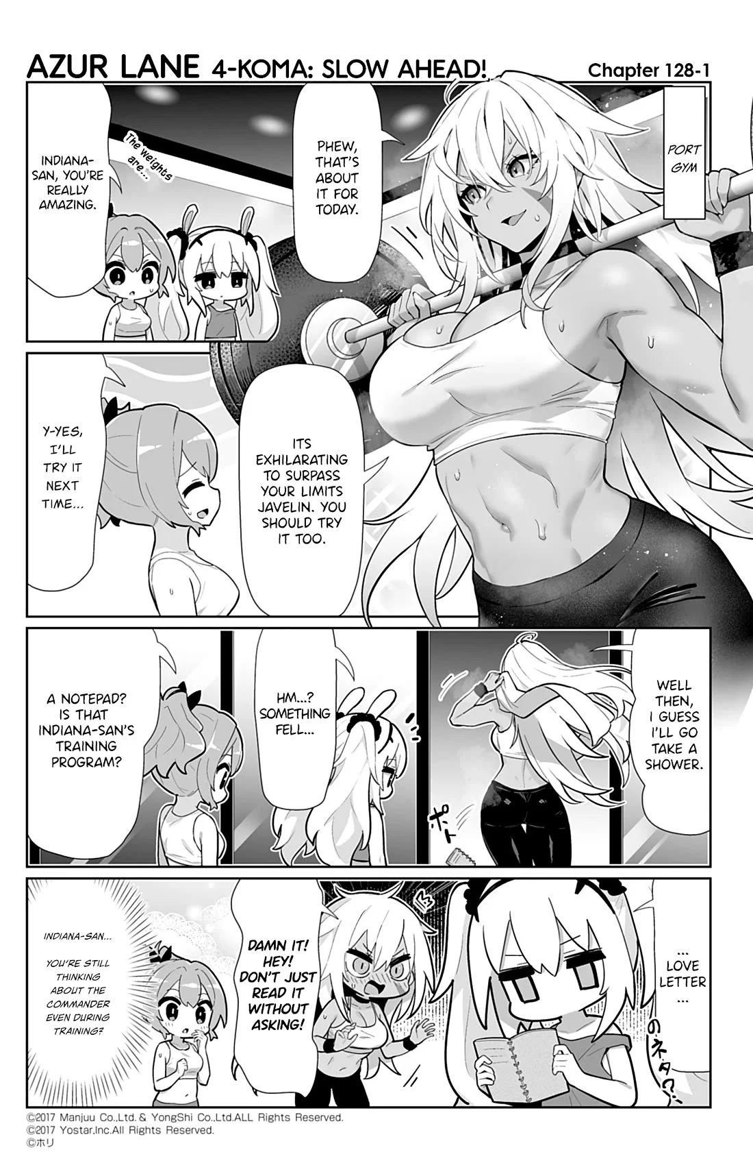 Azur Lane 4-Koma: Slow Ahead - Chapter 128: Indiana & Pittsburgh