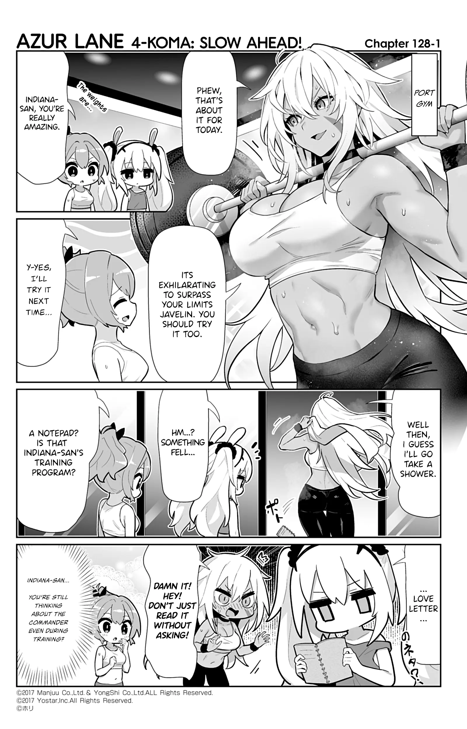 Azur Lane 4-Koma: Slow Ahead - Chapter 129: Indiana & Pittsburgh